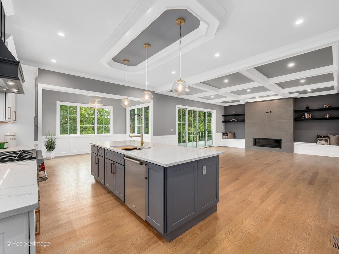 11480 Circle Drive Burr Ridge, IL 60527 - Photo 13 of 53 a kitchen with stainless steel appliances granite countertop a sink and a large window