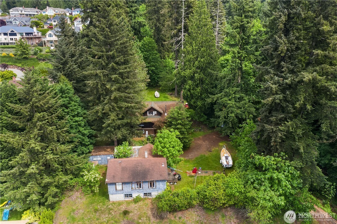 332 Louis Thompson Road Northeast Sammamish, WA 98074 - Photo 7 of 8 an aerial view of a house with yard swimming pool and outdoor seating