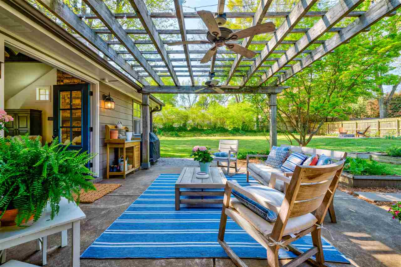 4165 Barfield Road Memphis, TN 38117 - Photo 19 of 24 Spacious Patio w/Pergola in the Private and Fenced Rear Yard