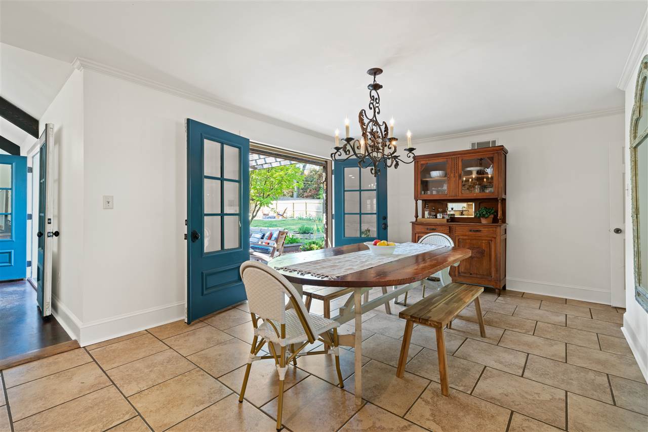 4165 Barfield Road Memphis, TN 38117 - Photo 5 of 24 Dining Room features Tile Floor and French Doors leading to Rear Yard - PERFECT for Dining Al Fresco!