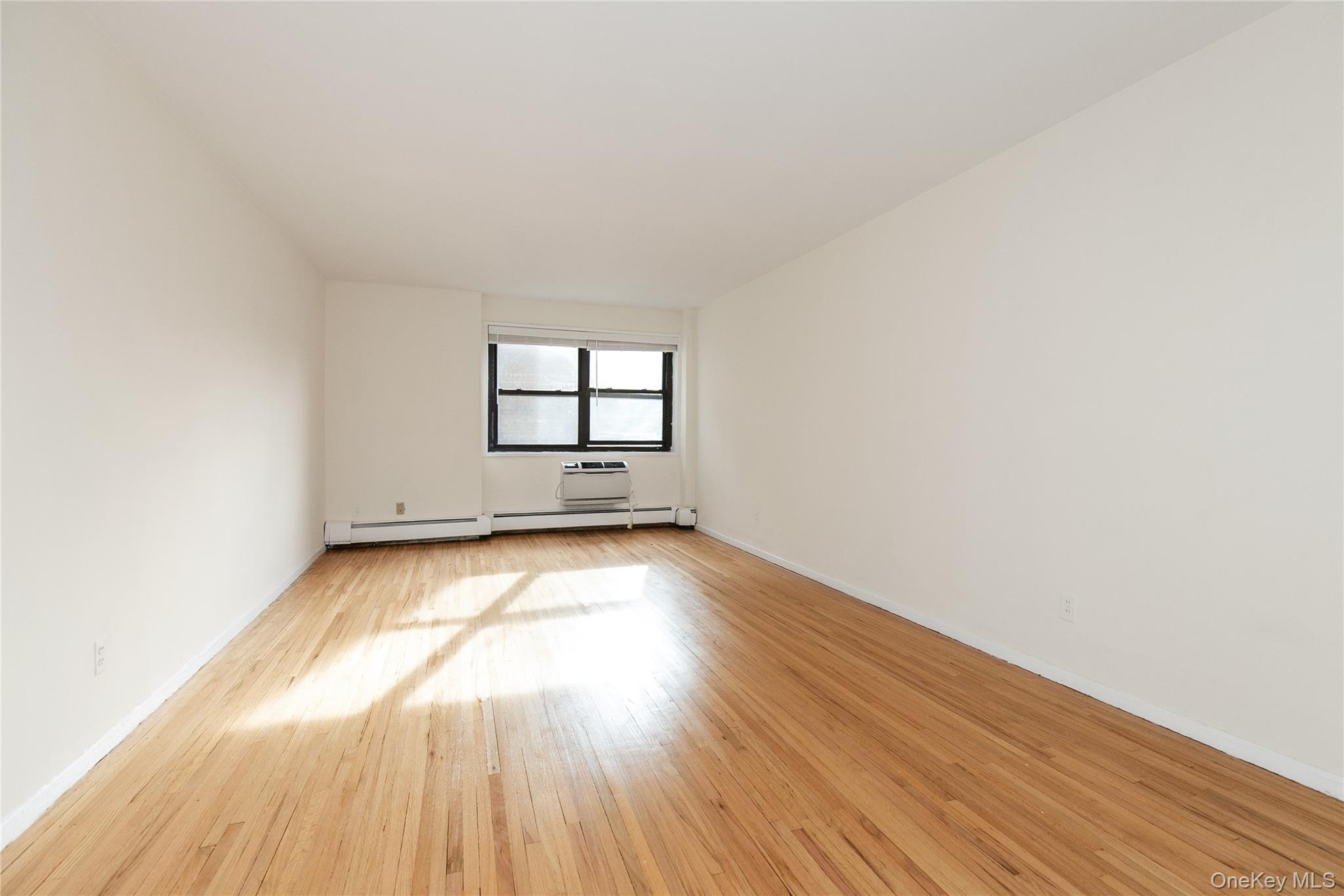 25 Park Place, Unit 2G Great Neck, NY 11021 - Photo 6 of 20 an empty room with wooden floor and windows