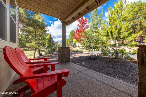 a outdoor space with chairs