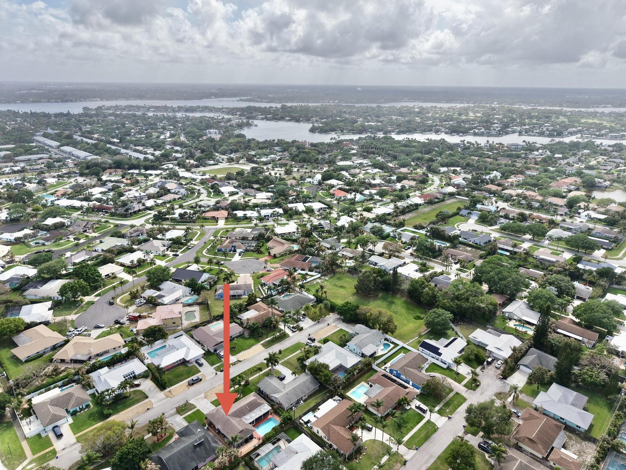 4167 Russell Street Jupiter, FL 33469 - Photo 53 of 60 an aerial view of residential houses with city view