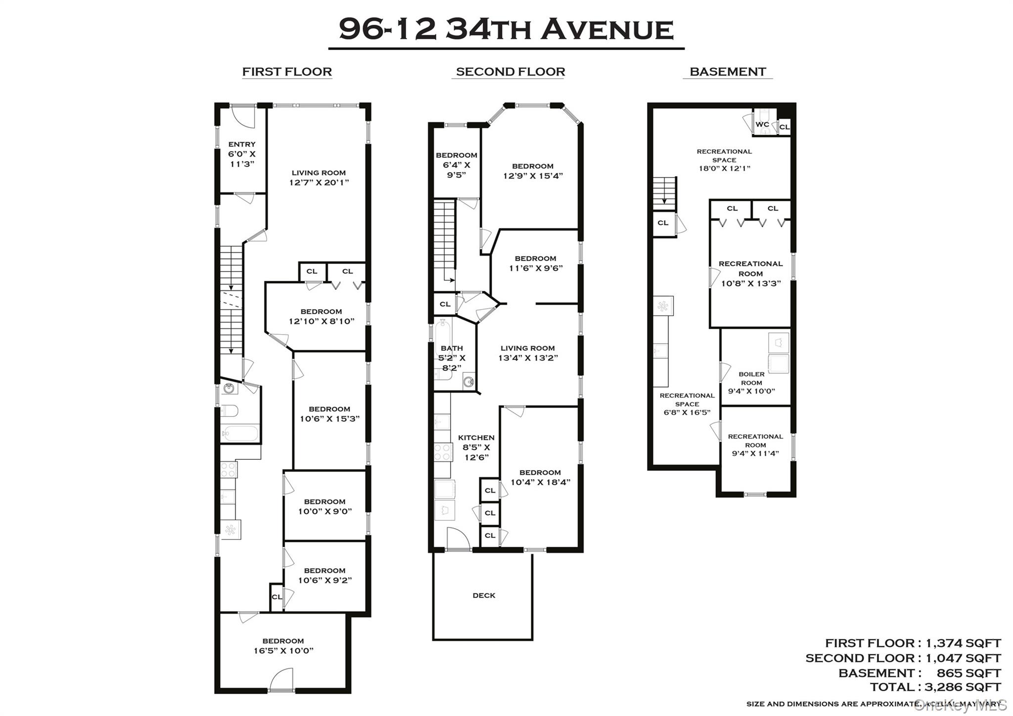 96-12 34th Avenue Queens, NY 11368 - Photo 35 of 35 a picture of a floor plan