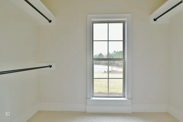 a view of a window in an empty room