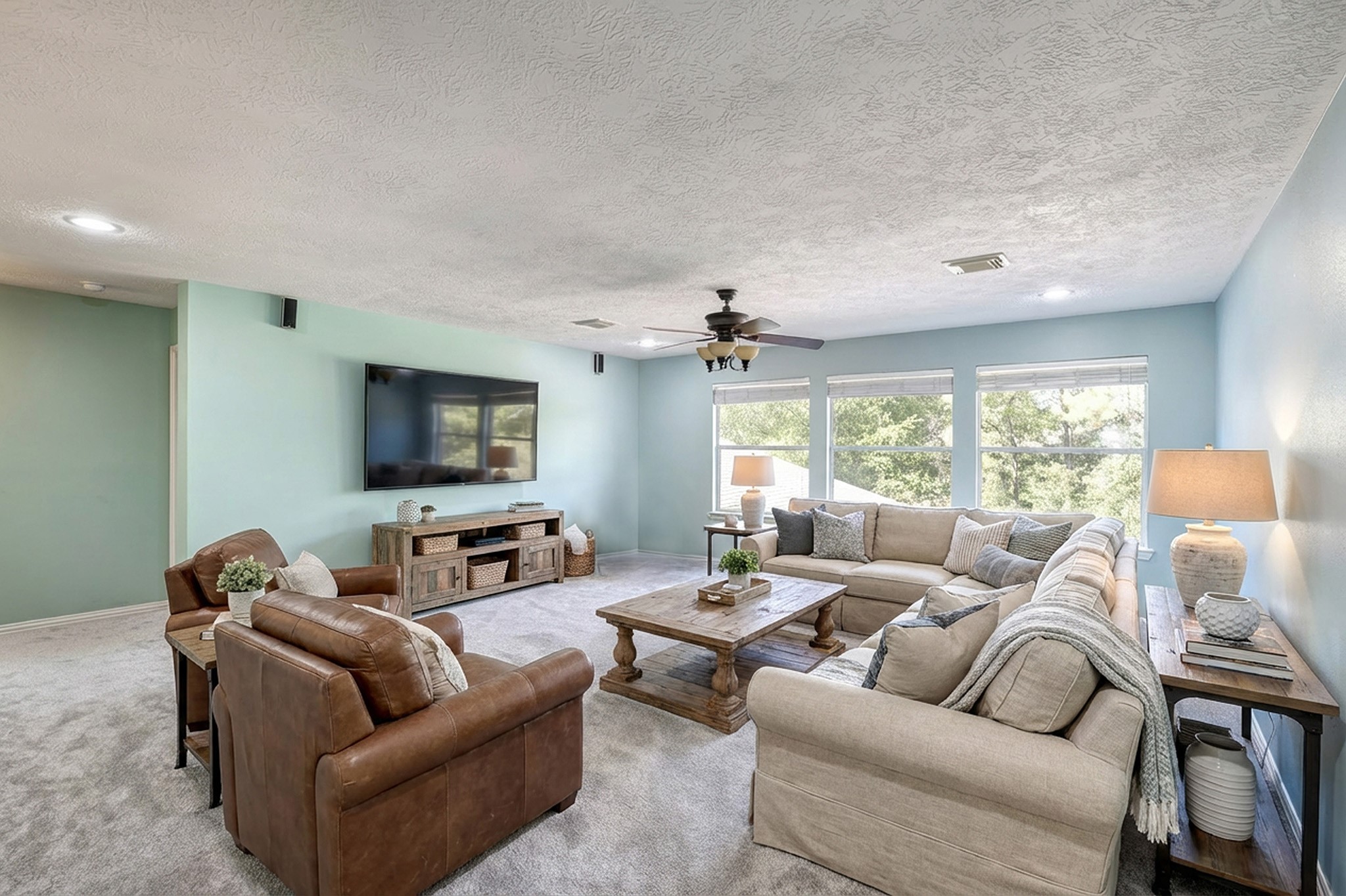 2511 Bridgestone Park Lane Spring, TX 77386 - Photo 15 of 25 The second floor game room can accommodate a crowd! Windows look towards the back yard. This photo is virtually furnished.
