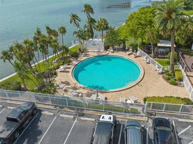 a living room with furniture potted plant and a large window