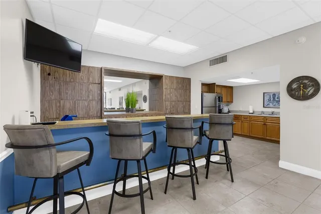 a view of a lake with a city