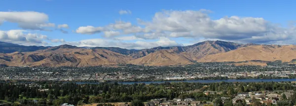 a view of a lake in middle of forest