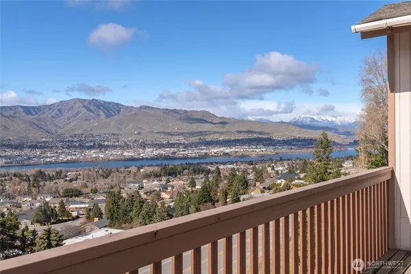 a view of a city from a balcony