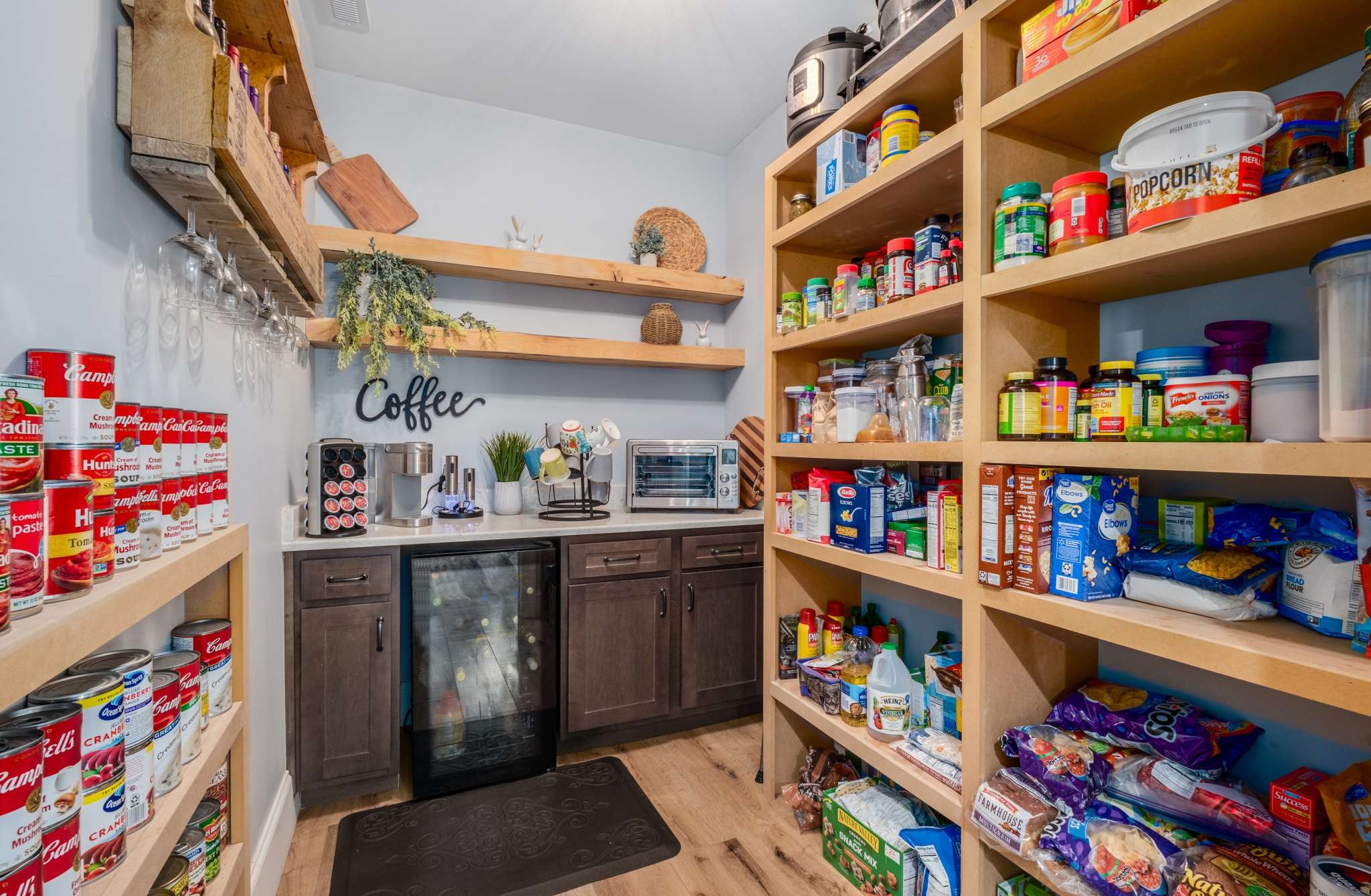 3880 Murray-Kittrell Road Readyville, TN 37149 - Photo 15 of 59 The pantry is perfect, with the useful cabinets / counter space, and the open shelving for storing all your dry goods. Beverage Fridge is negotiable~
