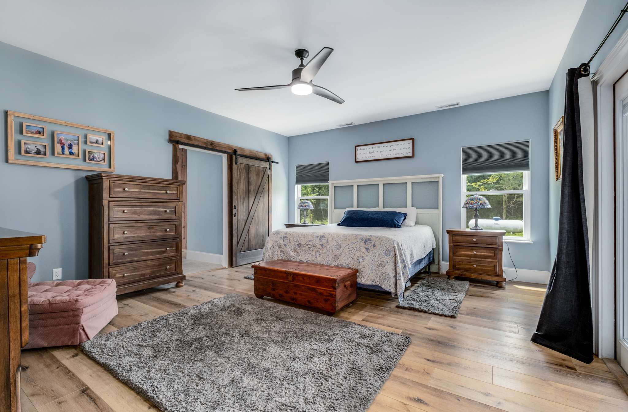 3880 Murray-Kittrell Road Readyville, TN 37149 - Photo 20 of 59 The Primary Suite is spacious with sliding barn door to the amazing primary bath
