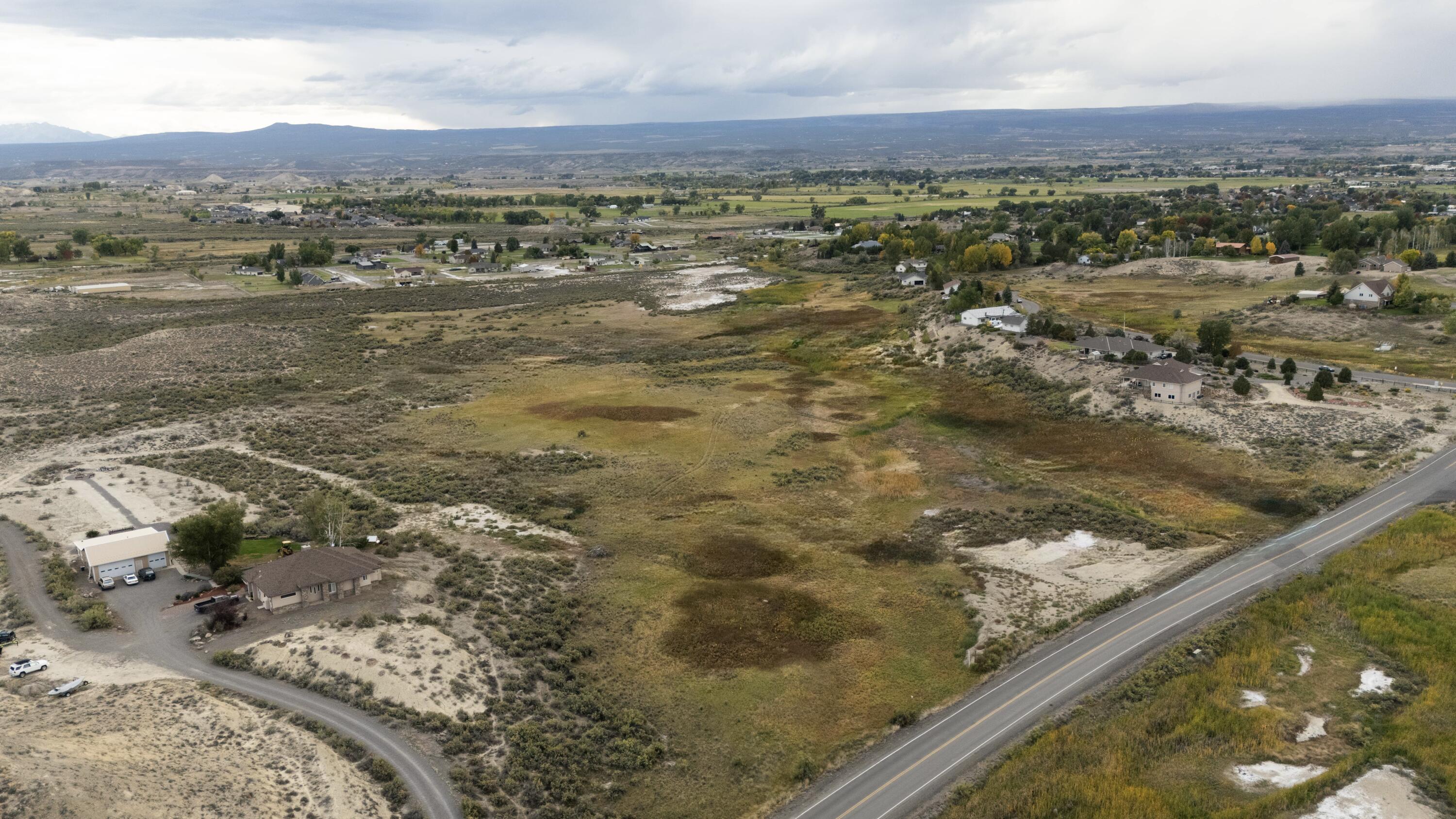 a view of city and mountain
