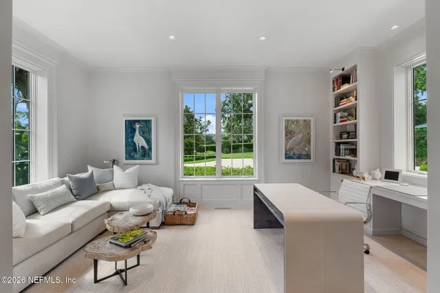 a view of house with yard outdoor seating and green space