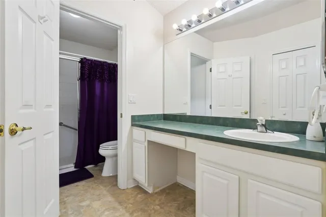 a bathroom with a sink and a toilet