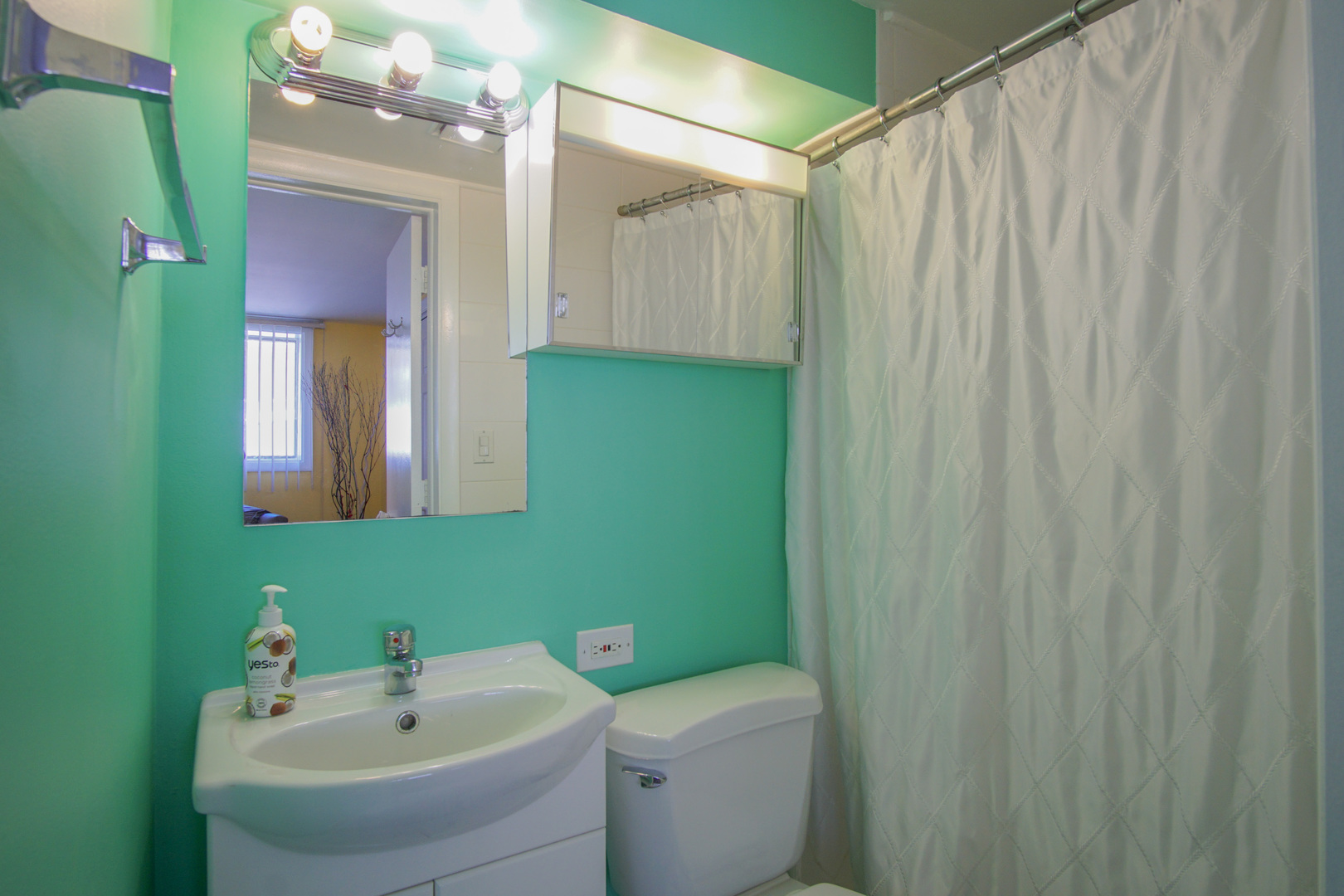 385 South Wolf Road Wheeling, IL 60090 - Photo 10 of 14 a bathroom with a sink a toilet and a mirror