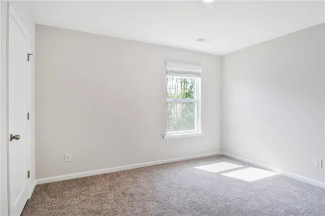 an empty room with a window