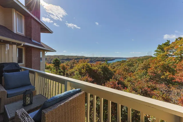 a view of a chairs in the deck
