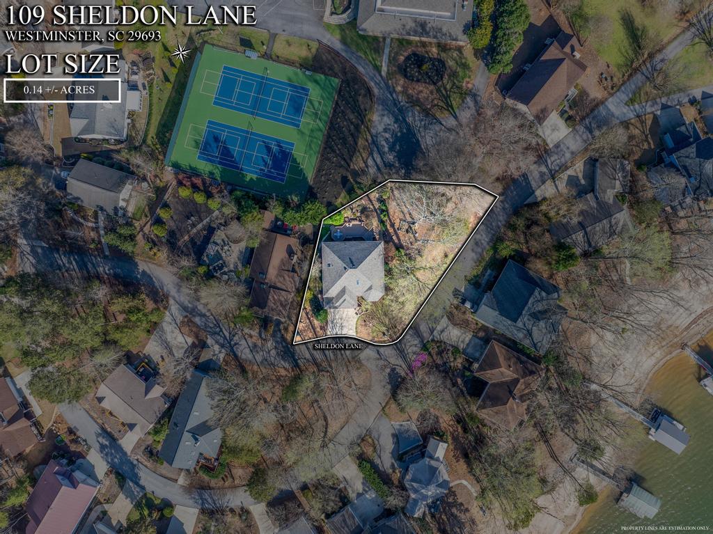 109 Sheldon Lane Westminster, SC 29693 - Photo 5 of 39 This captivating aerial view showcases a desirable lot within a vibrant community.