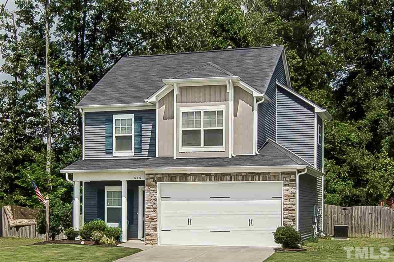 616 Smith Ridge Way Fuquay-Varina, NC 27526 - Photo 2 of 21 Notice the bump-out upgrades on the right side - office nook on the main floor and laundry room on the second!