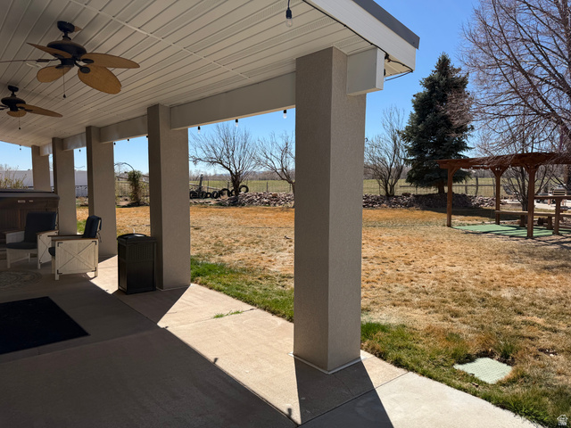 1697 West 2450 Vernal, UT 84078 - Photo 32 of 36 View of patio with ceiling fan