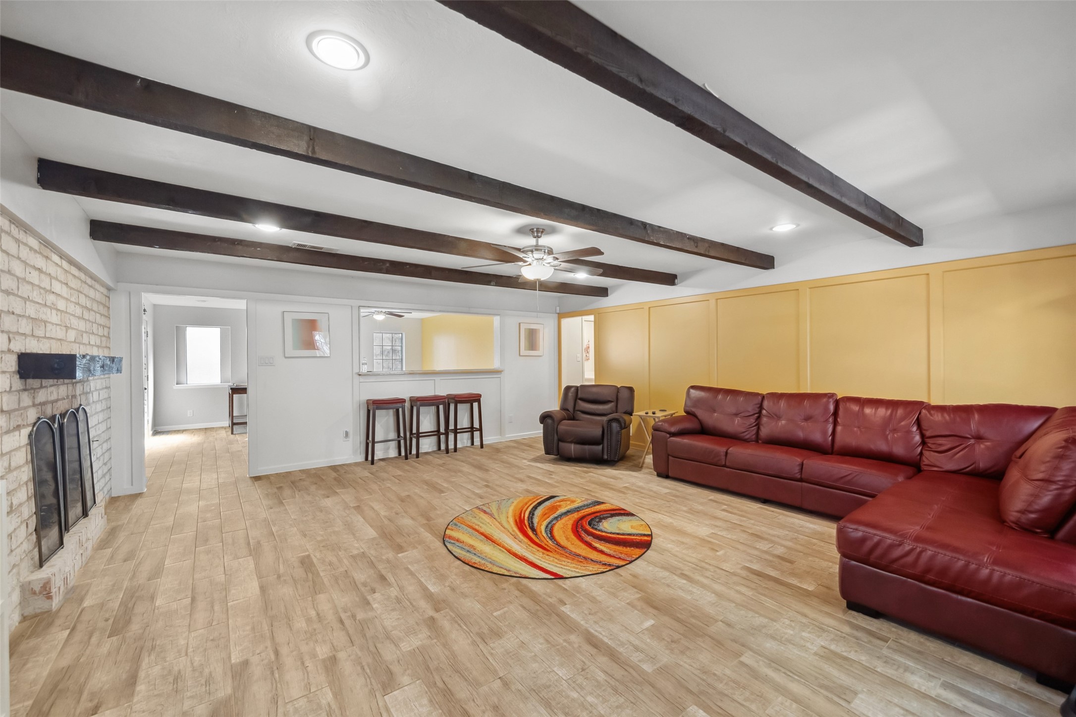 202 Black Forest Drive Spring, TX 77388 - Photo 16 of 29 ELEGANT GIANT FAMILY ROOM FOR INVITING FRIENDS OVER FOR AN ELEGANT EVENING OR WATCHING A BALL GAME. GAS LOG FIREPLACE