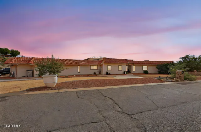 a terrace with a city view