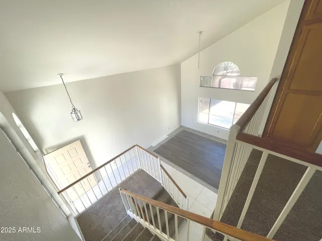 a view of an entryway with a window