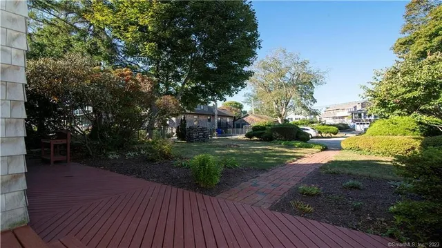 a view of a balcony with an outdoor space