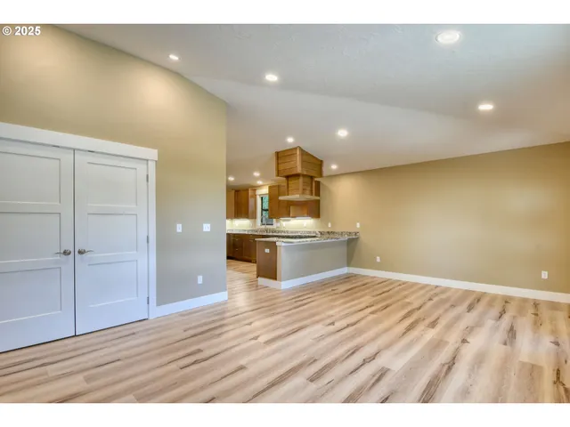 a view interior of a house kitchen and a window