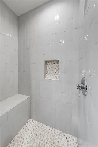 aerial view of a house with a yard