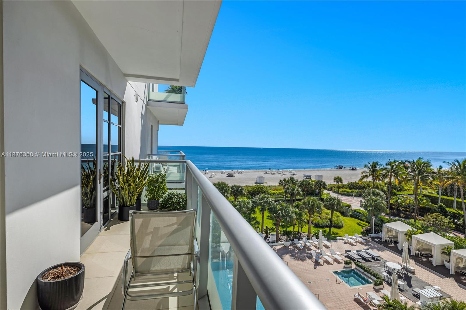 3739 Collins Avenue, Unit N501 Miami Beach, FL 33140 - Photo 14 of 19 a view of balcony with furniture