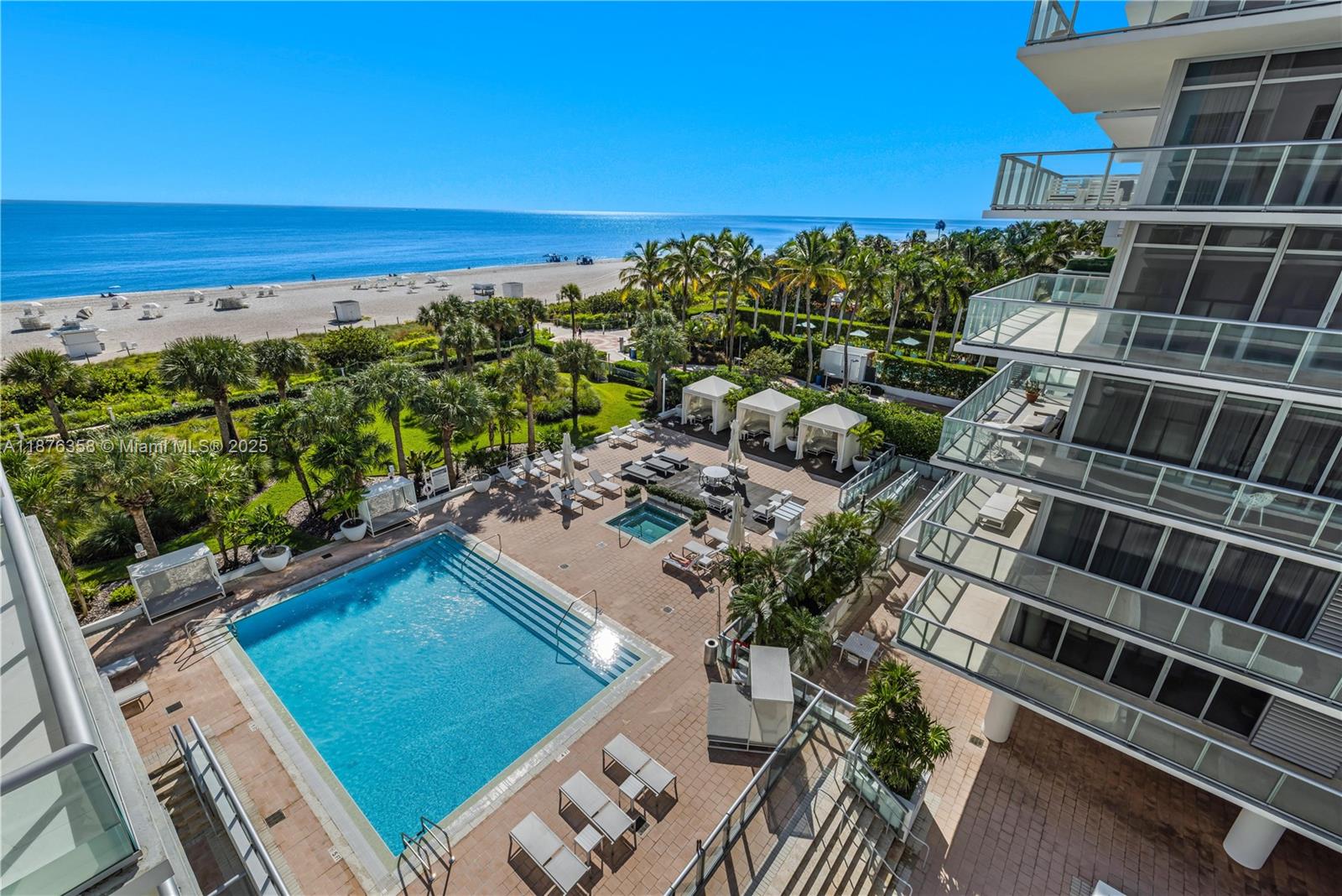 3739 Collins Avenue, Unit N501 Miami Beach, FL 33140 - Photo 18 of 19 a view of a balcony with an ocean view