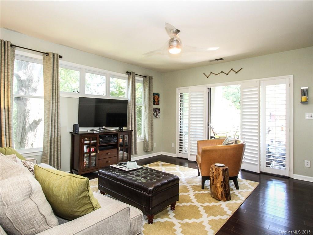 318 Queens Road, Unit 5 Charlotte, NC 28204 - Photo 5 of 24 a living room with furniture and a flat screen tv
