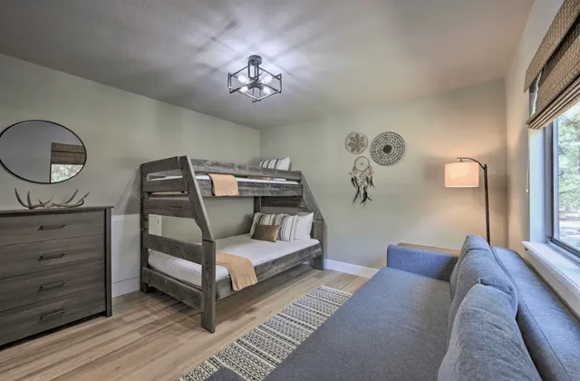 a view of a lake with a house in the background