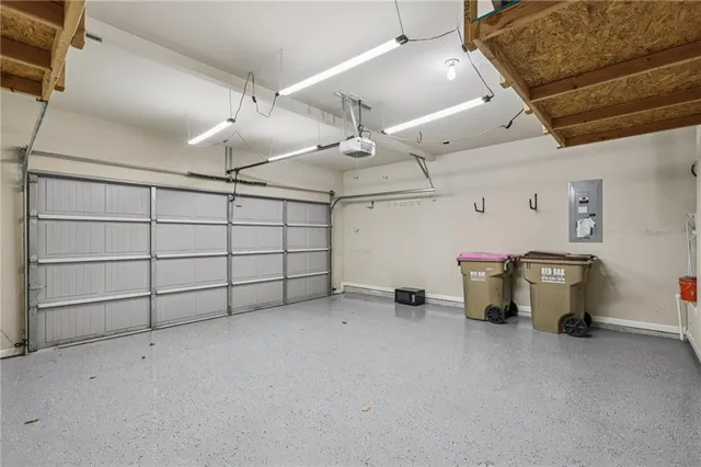 a view of a garage room