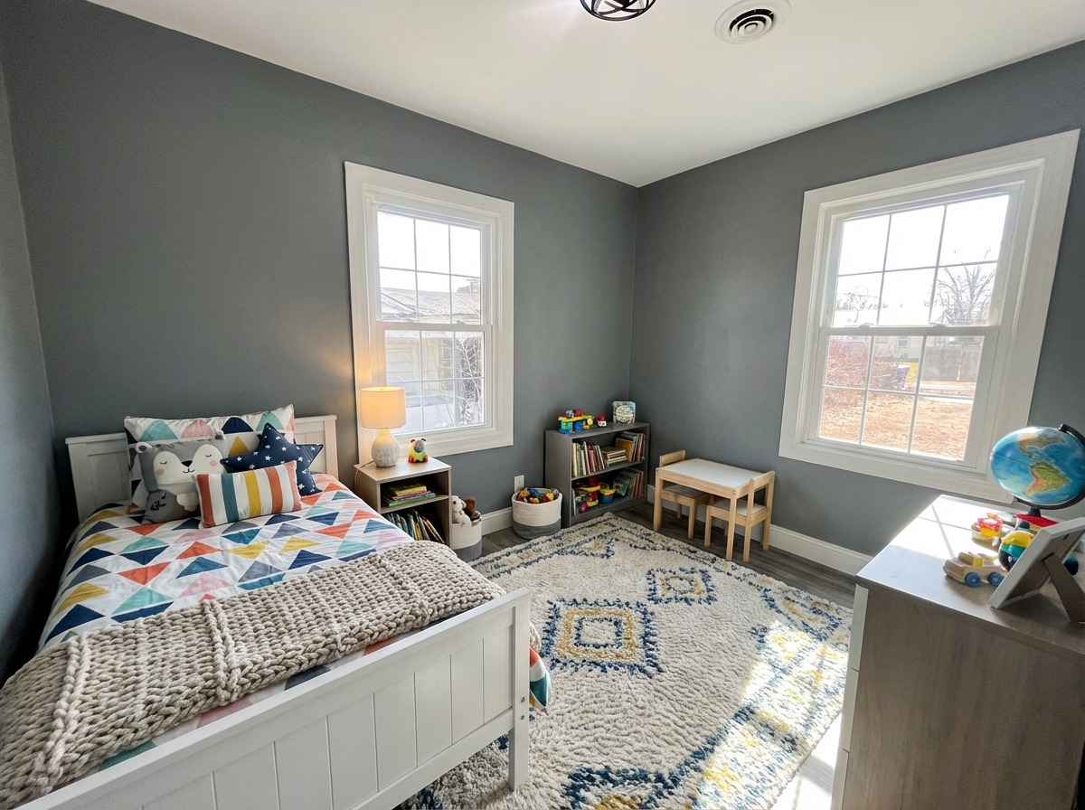 528 West 20th Street Metropolis, IL 62960 - Photo 21 of 26 a bedroom with two beds and a window