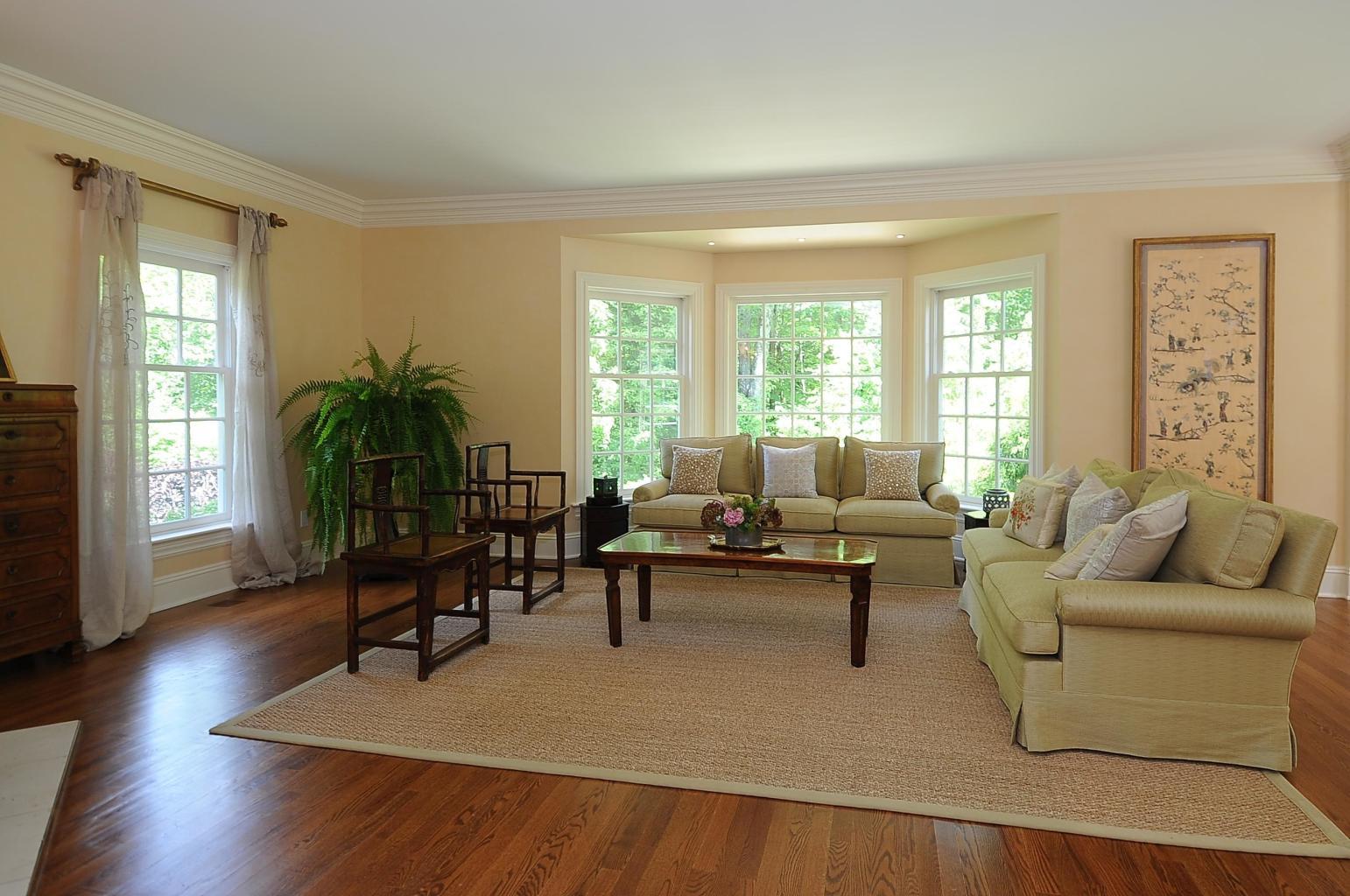 262 Lukes Wood Road New Canaan, CT 06840 - Photo 8 of 34 a living room with furniture rug and window