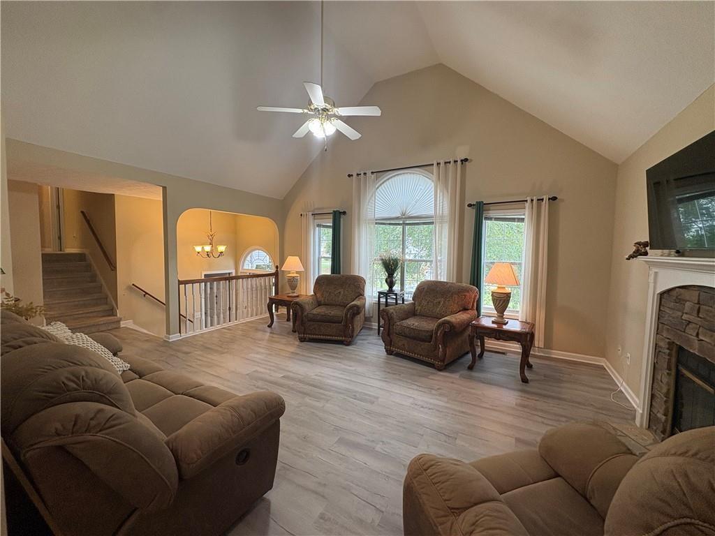 13 Greystone Lane Northwest Cartersville, GA 30121 - Photo 15 of 61 a living room with furniture fireplace and a large window