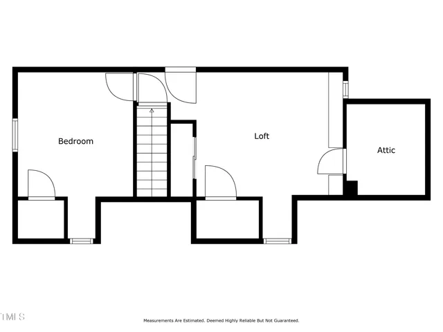 an aerial view of a residential houses with outdoor space and trees all around