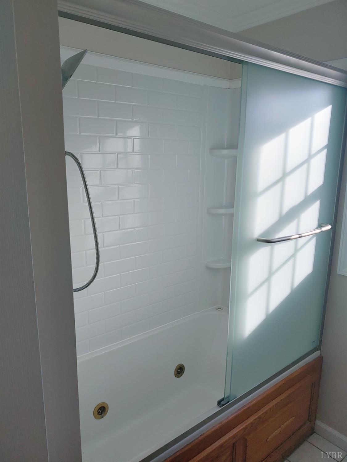 3941 Shula Drive Hurt, VA 24563 - Photo 42 of 67 a bathroom with a glass shower door