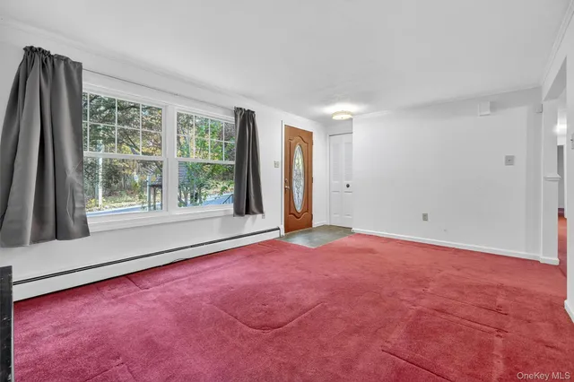 an empty room with a window