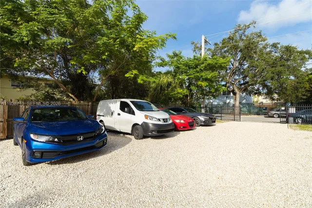 a car parked in the side of the road