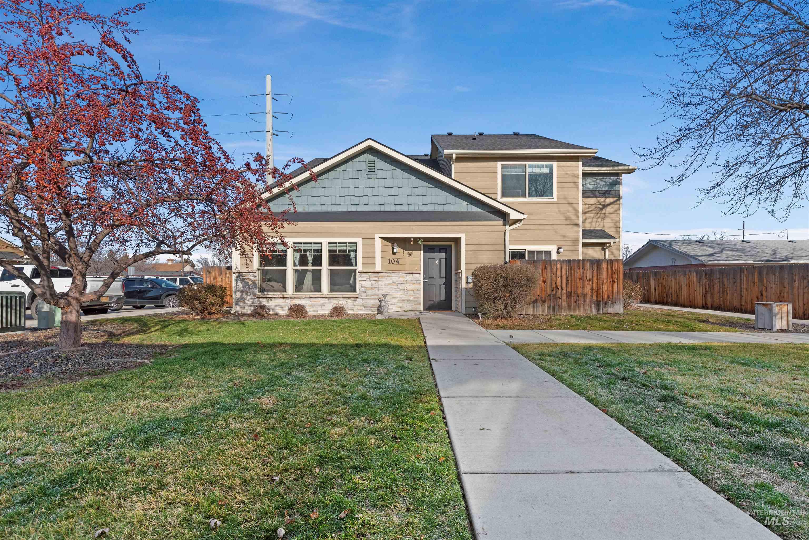 View of front of home with stone siding