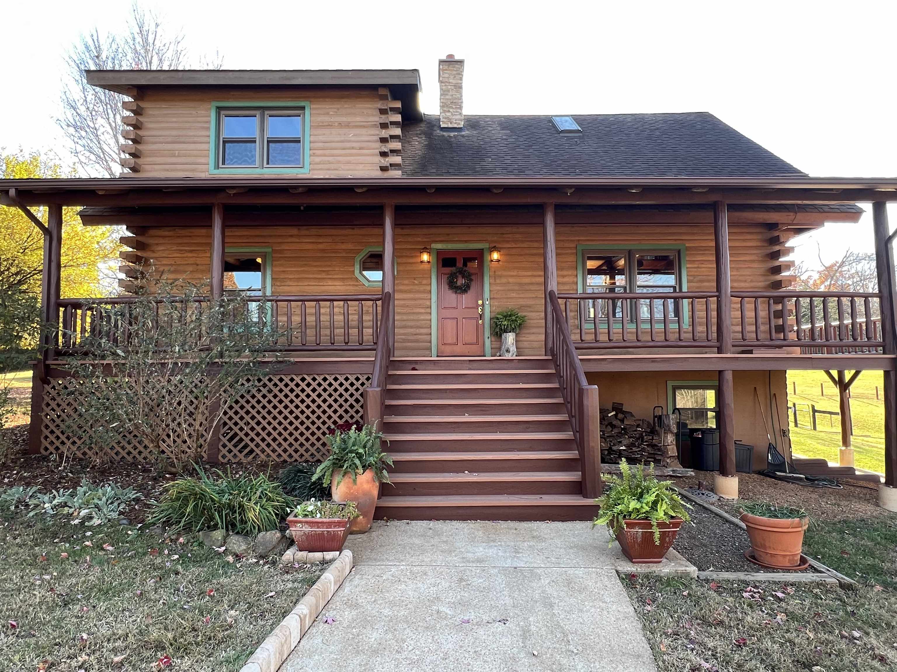 a front view of a house