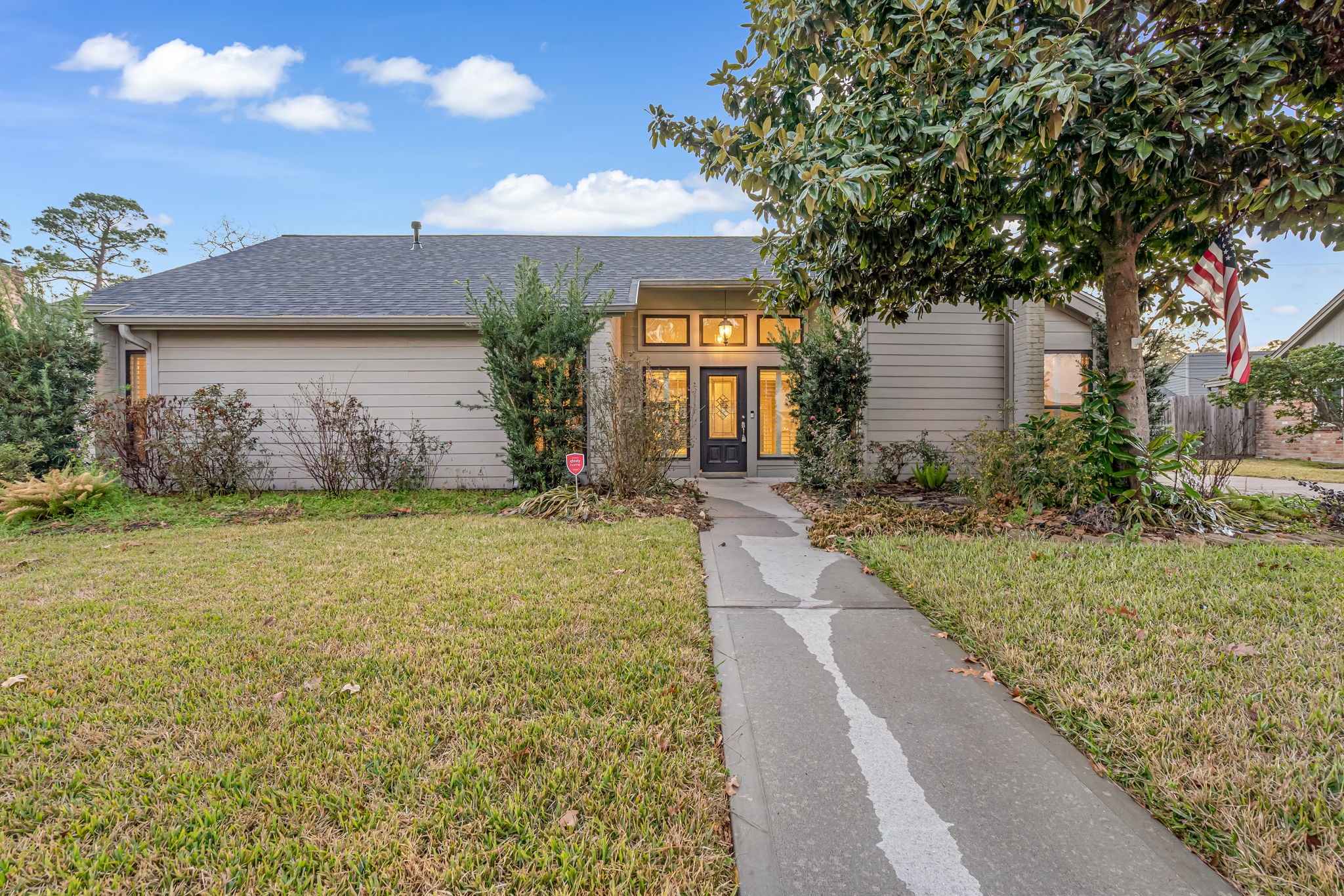 a front view of house with yard