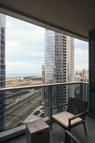 1201 South Prairie Avenue, Unit 804 Chicago, IL 60605 - Photo 11 of 13 a view of a balcony with an outdoor seating