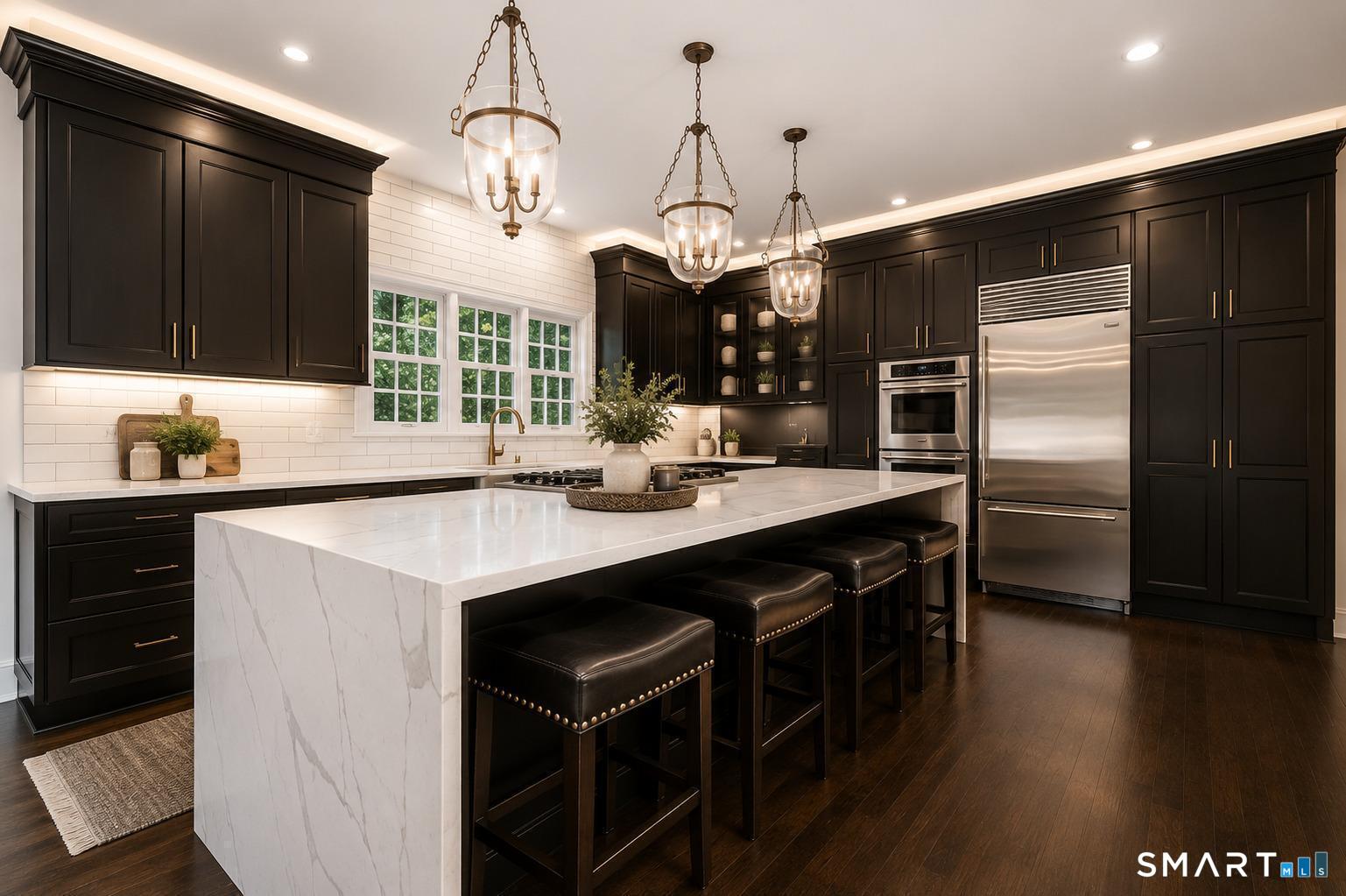 333 Rock Rimmon Road Stamford, CT 06903 - Photo 9 of 40 Oversized, waterfall granite island. Perfect for entertaining