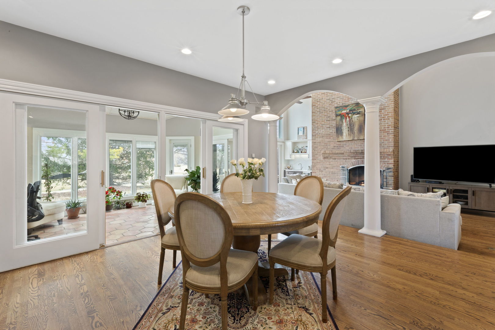 791 South Ridge Road Lake Forest, IL 60045 - Photo 14 of 40 a view of a dining room with furniture window and wooden floor