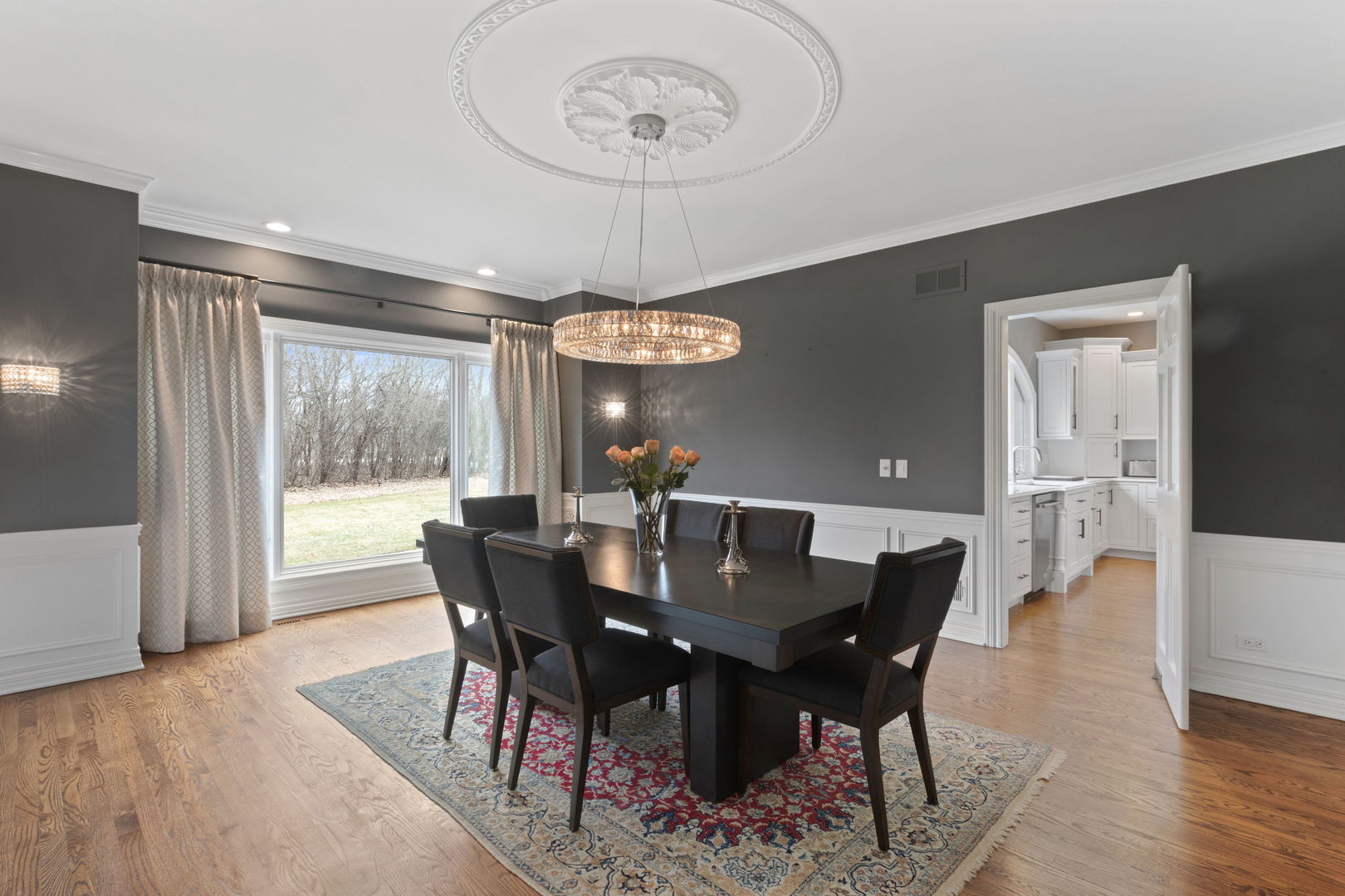 791 South Ridge Road Lake Forest, IL 60045 - Photo 4 of 40 a view of a dining room with furniture window and wooden floor